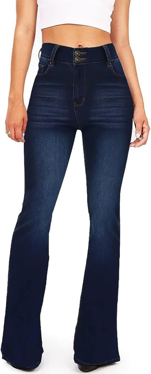 High Waisted Flare Jeans For Women Stretch Wide Leg Jeans