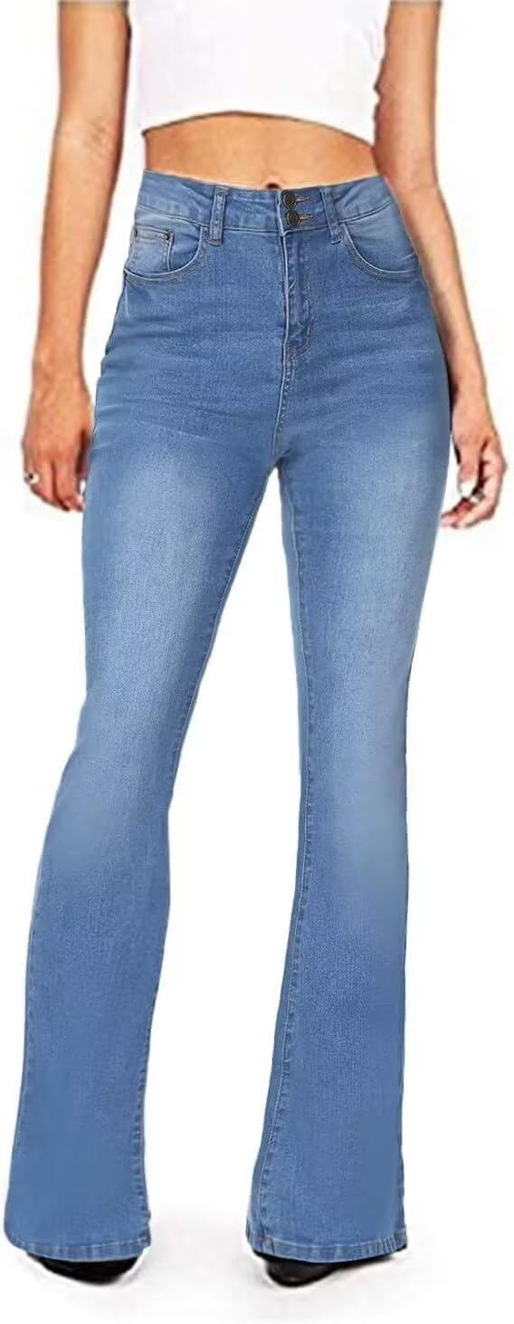 High Waisted Flare Jeans For Women Stretch Wide Leg Jeans