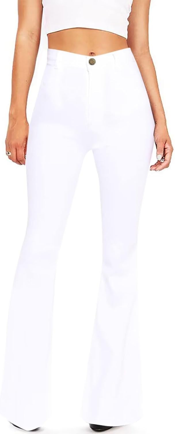 Kdf Flare Jeans For Women's Bootcut Bell Bottom Jeans High Waisted