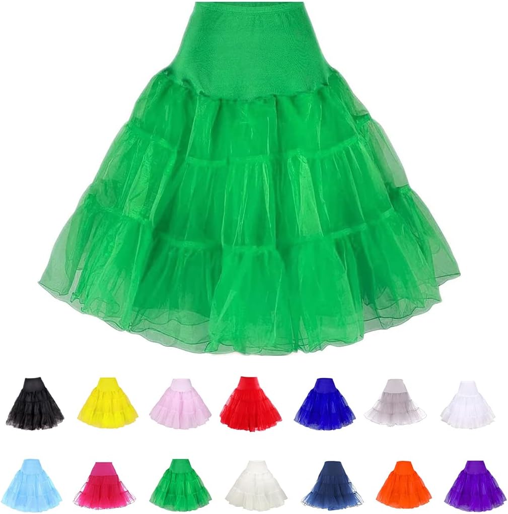 Women Crinoline Petticoat – Vintage Short Tutu Underskirt