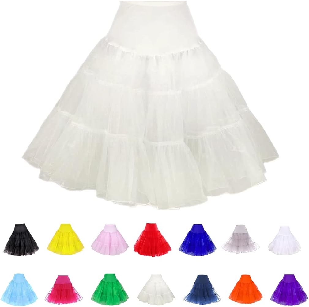 Women Crinoline Petticoat – Vintage Short Tutu Underskirt
