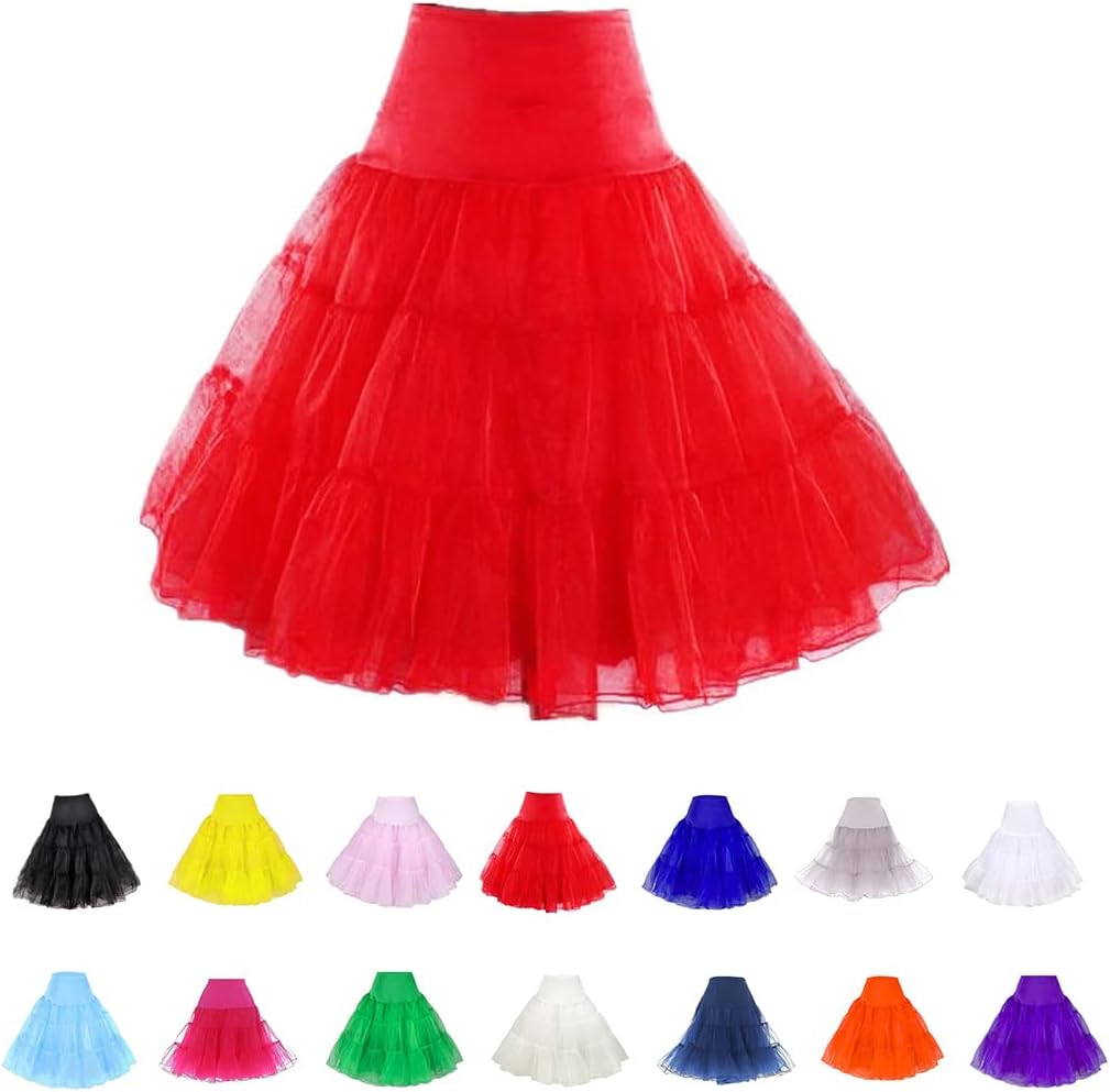 Women Crinoline Petticoat – Vintage Short Tutu Underskirt