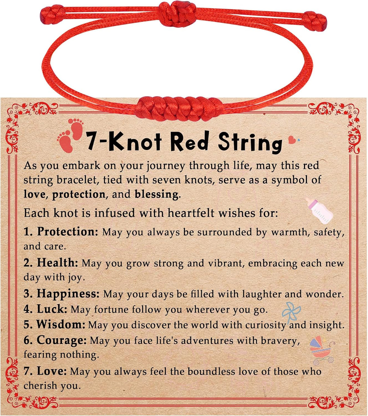 Red Bracelet for Women Men, Rakhi for Brother, Baby Protection Gift