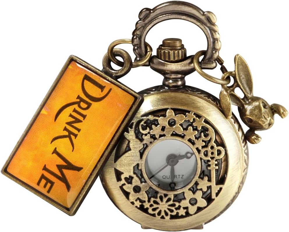 Nostalgia Movie Theme Design Alloy Quartz Pocket Watch with Necklace C