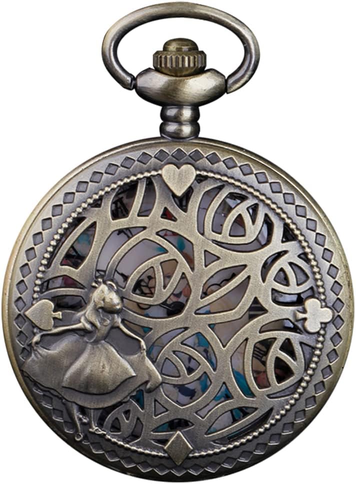 Nostalgia Movie Theme Design Alloy Quartz Pocket Watch with Necklace C