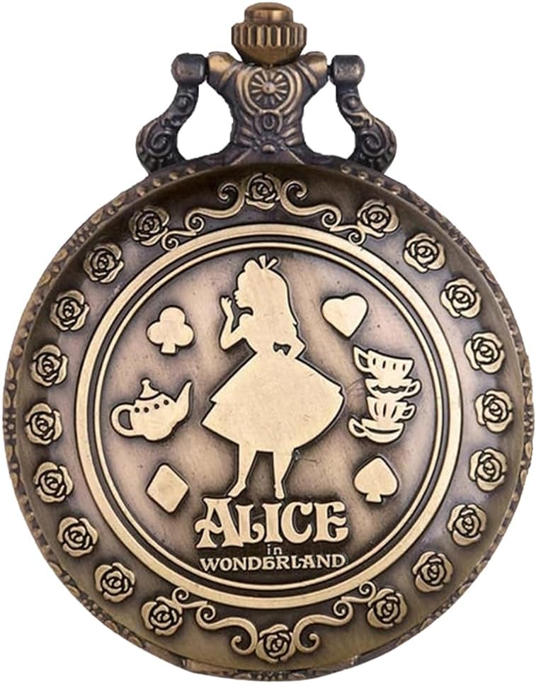 Nostalgia Movie Theme Design Alloy Quartz Pocket Watch with Necklace C