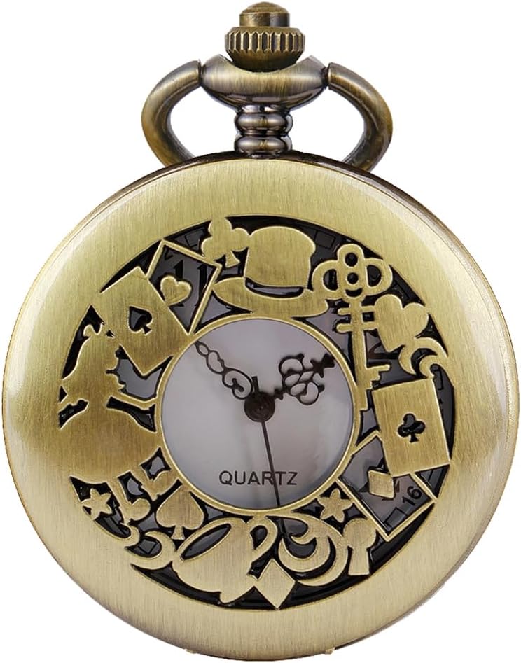 Nostalgia Movie Theme Design Alloy Quartz Pocket Watch with Necklace C