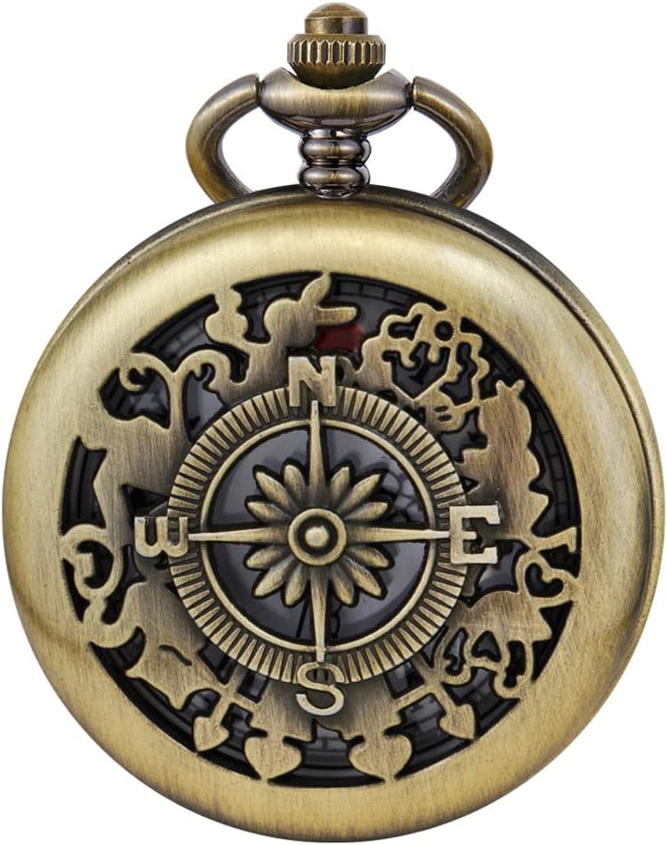 Nostalgia Movie Theme Design Alloy Quartz Pocket Watch with Necklace C