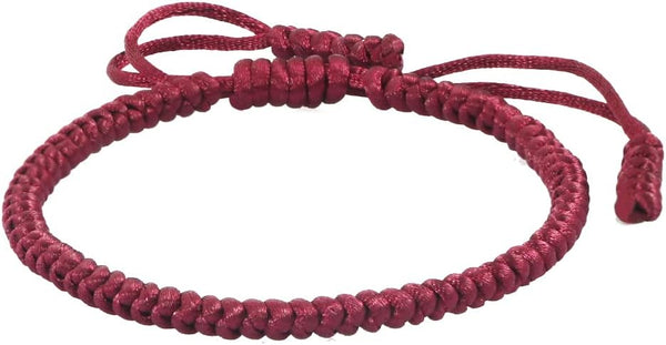 COLORFUL BLING Handmade Tibetan String Bracelet Adjustable Woven Rope Knot Buddhist Kabbalah Protection Lucky Friendship Bracelets for Mens Womens Amulet Gifts