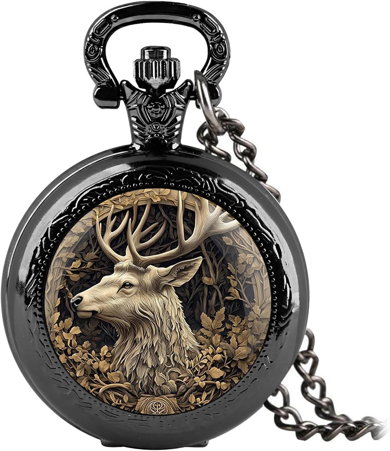 Vintage Graphic Animal Quartz Pocket Watch Secondary image