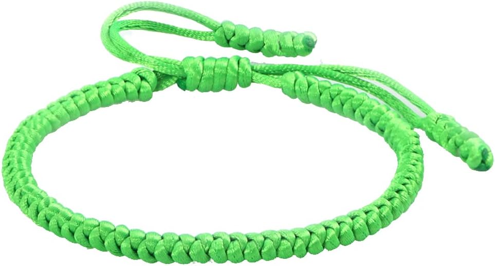 COLORFUL BLING Handmade Tibetan String Bracelet Adjustable Woven Rope Knot Buddhist Kabbalah Protection Lucky Friendship Bracelets for Mens Womens Amulet Gifts