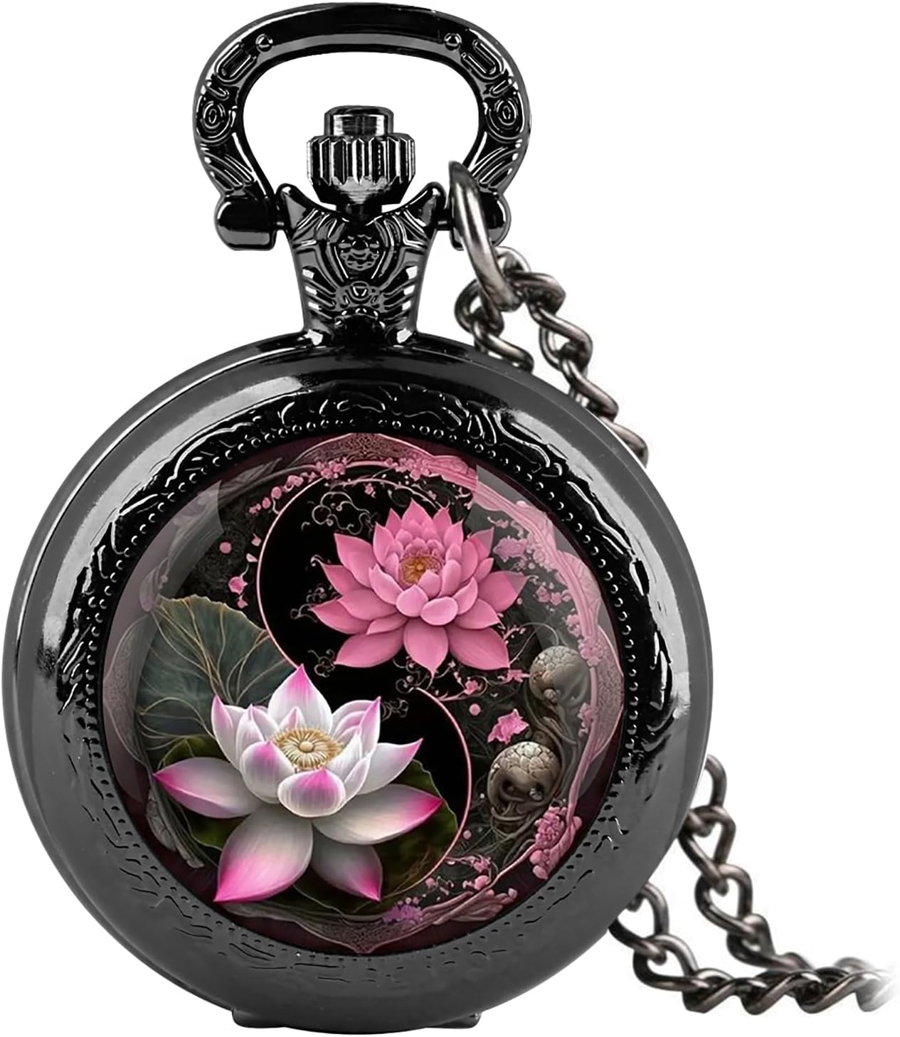 Vintage Pocket Watch for Women Men Graphic Animal Design Quartz Pocket