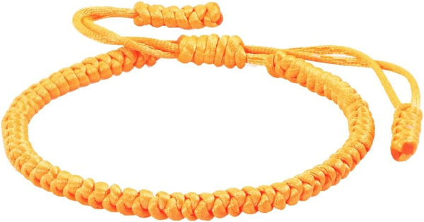 COLORFUL BLING Handmade Tibetan String Bracelet Adjustable Woven Rope Knot Buddhist Kabbalah Protection Lucky Friendship Bracelets for Mens Womens Amulet Gifts