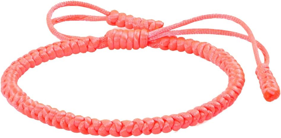 COLORFUL BLING Handmade Tibetan String Bracelet Adjustable Woven Rope Knot Buddhist Kabbalah Protection Lucky Friendship Bracelets for Mens Womens Amulet Gifts