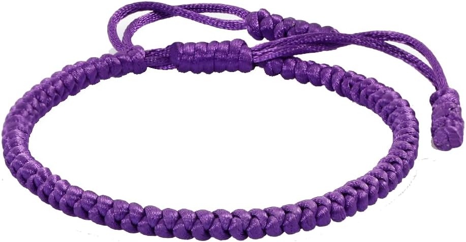 COLORFUL BLING Handmade Tibetan String Bracelet Adjustable Woven Rope Knot Buddhist Kabbalah Protection Lucky Friendship Bracelets for Mens Womens Amulet Gifts