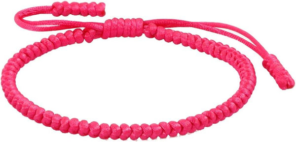 COLORFUL BLING Handmade Tibetan String Bracelet Adjustable Woven Rope Knot Buddhist Kabbalah Protection Lucky Friendship Bracelets for Mens Womens Amulet Gifts