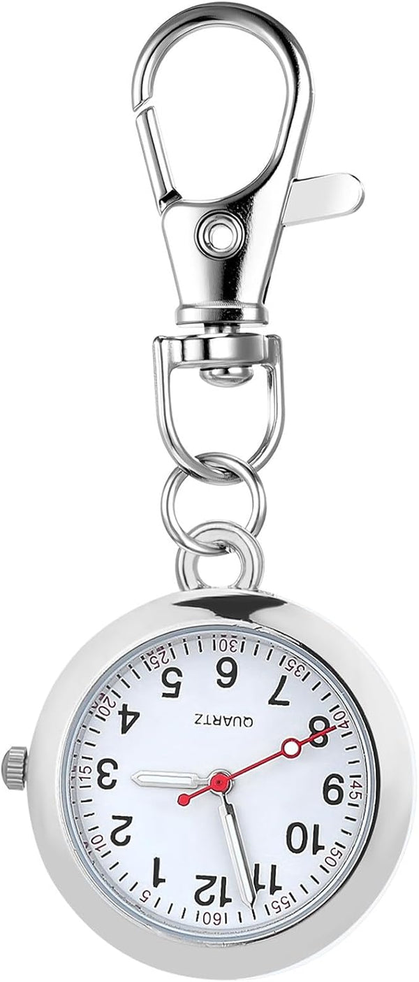Homoyoyo Clip On Pocket Watch: Nurse Glow Pointer Watch with Clip and