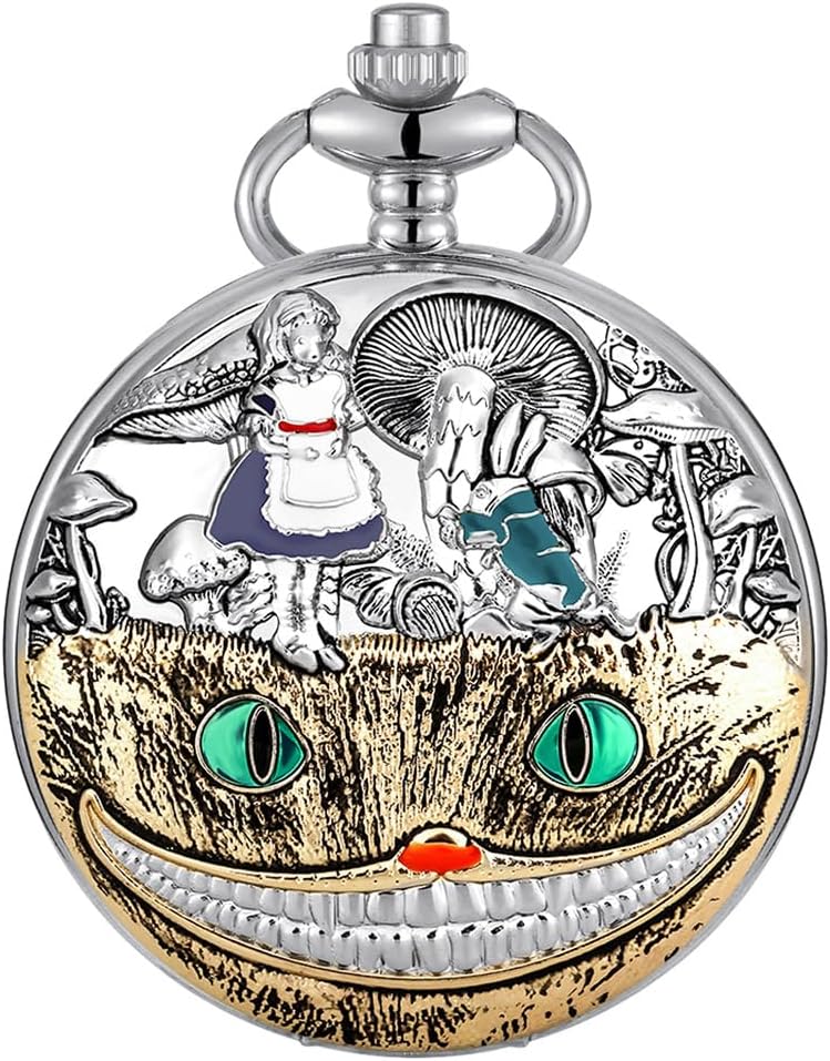 Nostalgia Movie Theme Design Alloy Quartz Pocket Watch with Necklace C