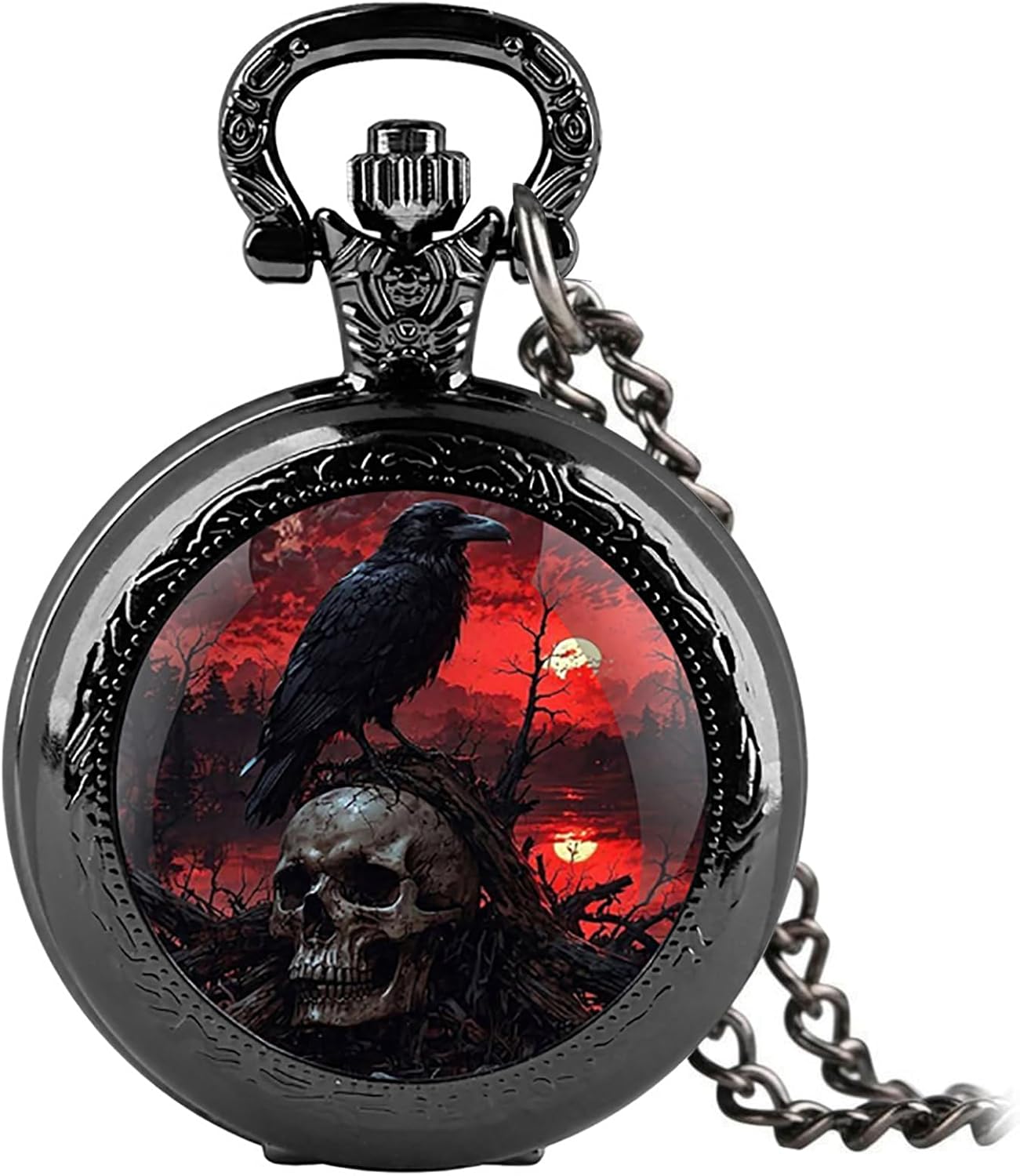 Vintage Pocket Watch for Women Men Graphic Design Quartz Pocket Watche