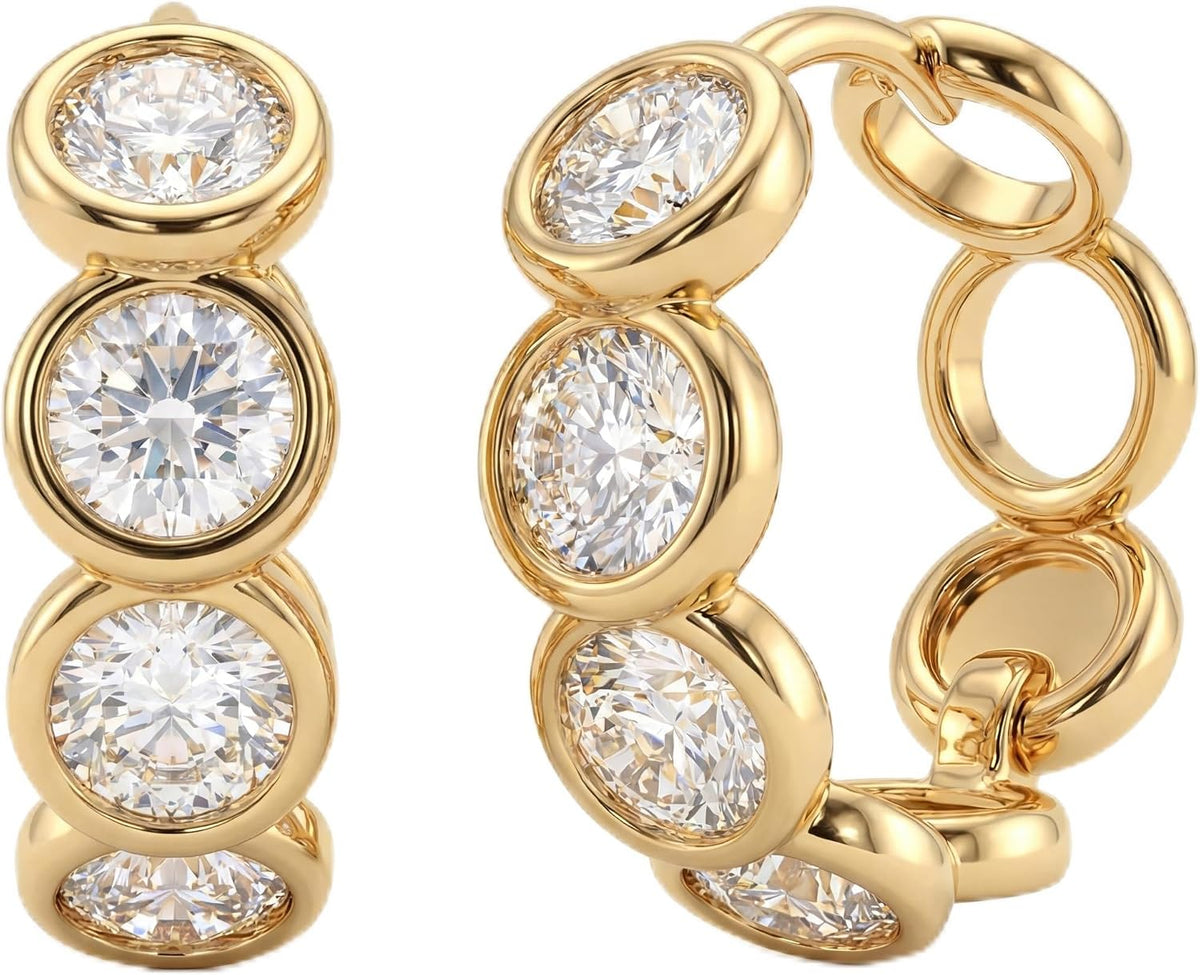 Cubic Zirconia Huggie Earrings 14k Gold Plated Tiny Earrings Small Huggie Hoop Earrings Simple Lightweight Hoops Gift for Women
