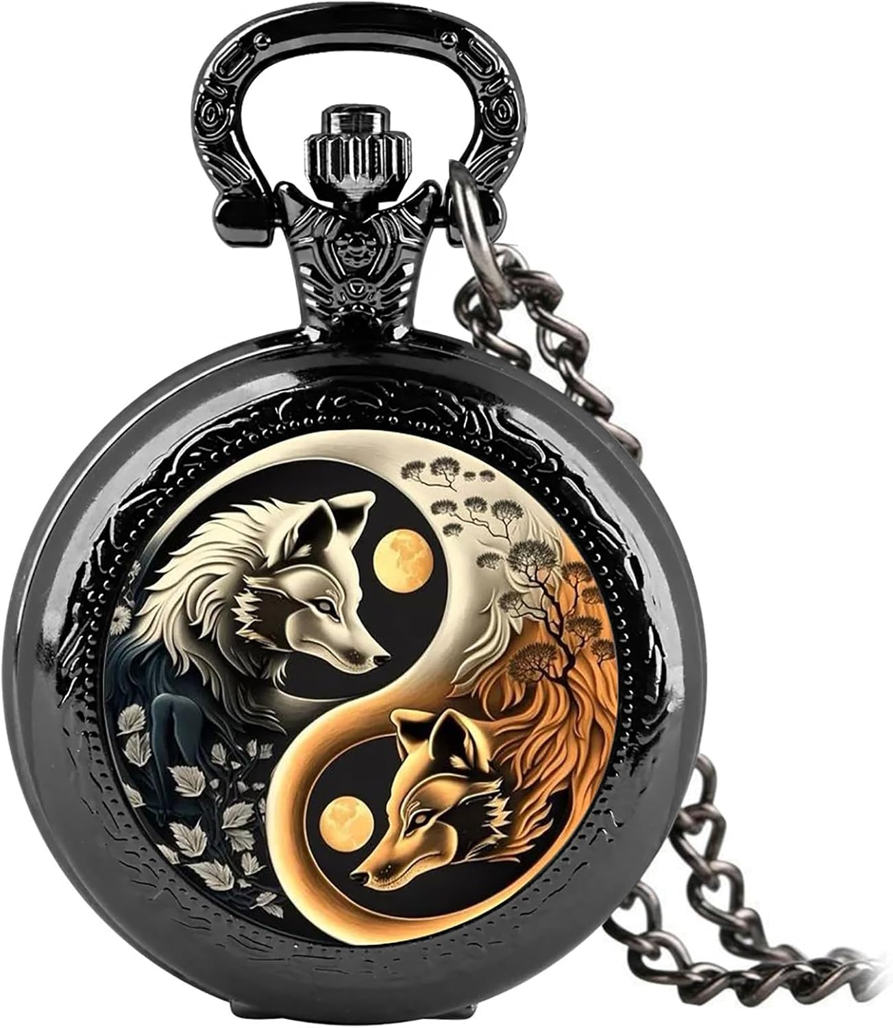 Vintage Pocket Watch for Women Men Graphic Design Quartz Pocket Watche
