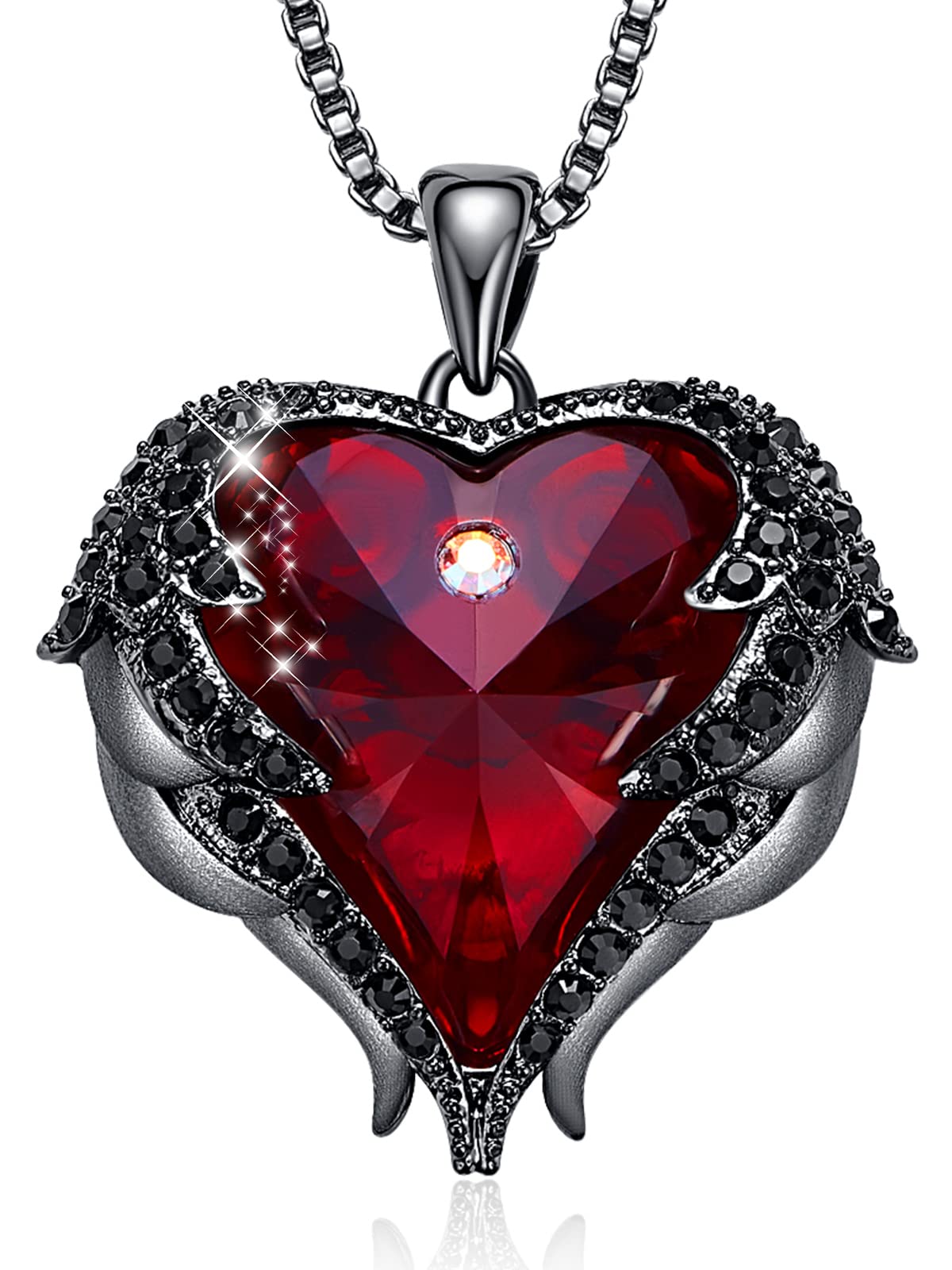 Valentine Day Red Heart Necklace