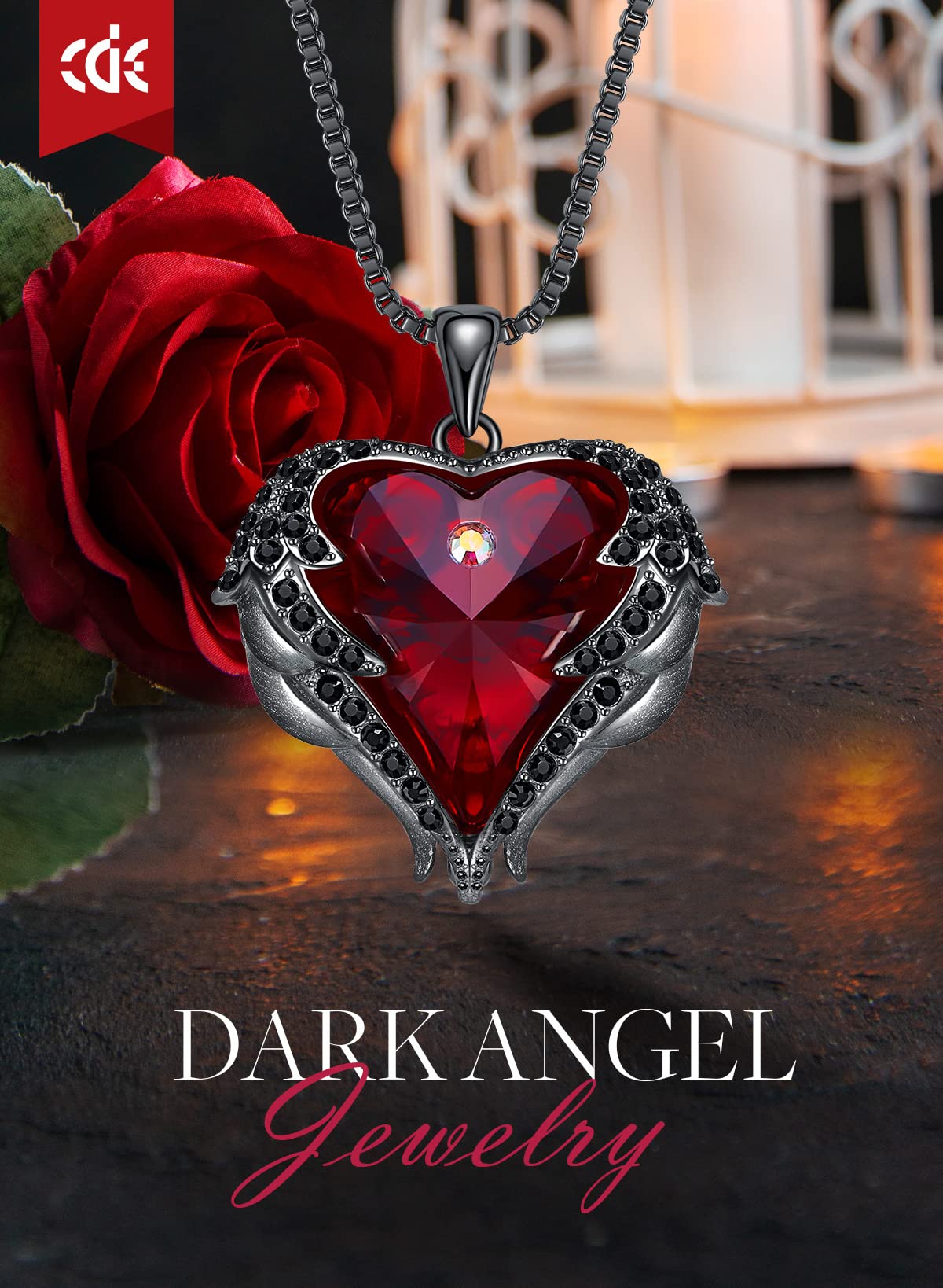 Valentine Day Red Heart Necklace