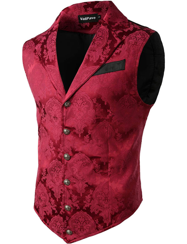 Victorian Steampunk Waistcoat - Gothic Gentleman's Vest with Adjustable Back