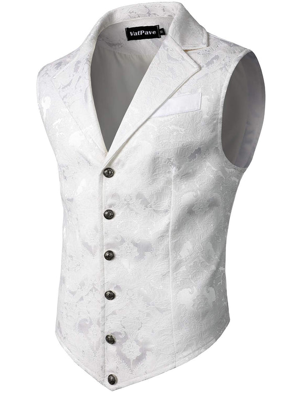 Victorian Steampunk Waistcoat - Gothic Gentleman's Vest with Adjustable Back