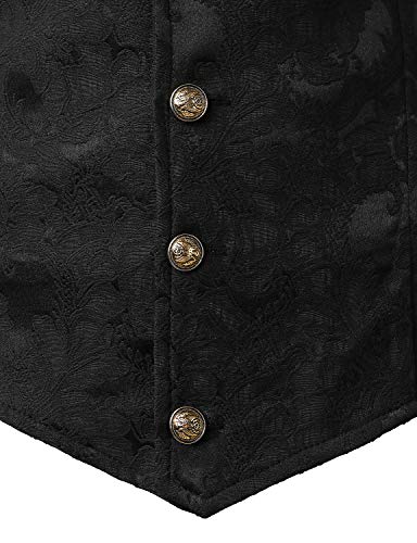 Victorian Steampunk Waistcoat - Gothic Gentleman's Vest with Adjustable Back