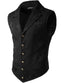 Victorian Steampunk Waistcoat - Gothic Gentleman's Vest with Adjustable Back