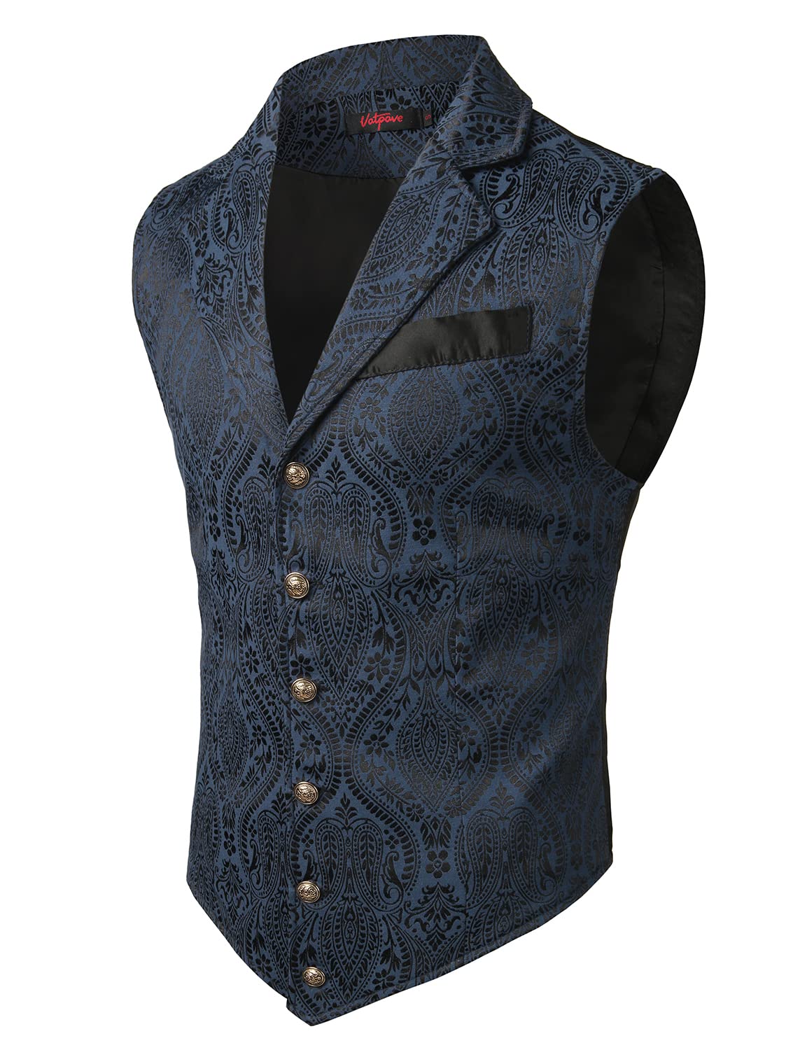 Victorian Steampunk Waistcoat - Gothic Gentleman's Vest with Adjustable Back